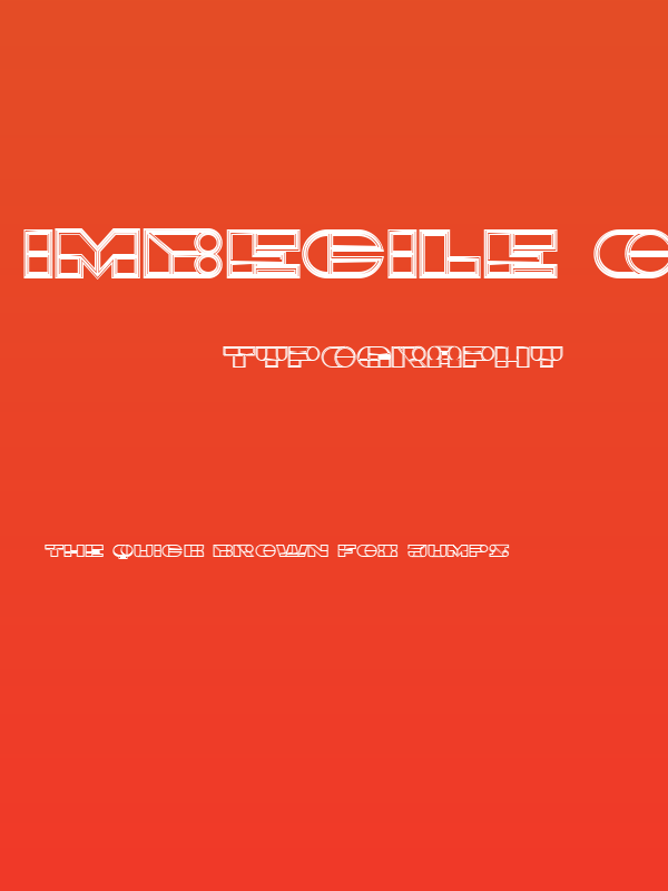 Imbecile Outlined Regular Poster