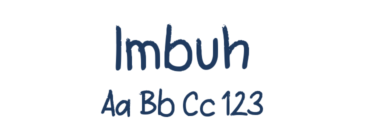 Imbuh Font Preview