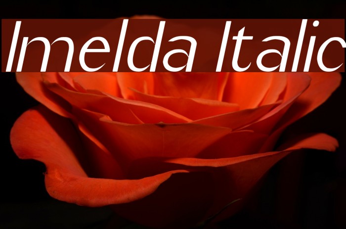 Imelda Italic Font examples