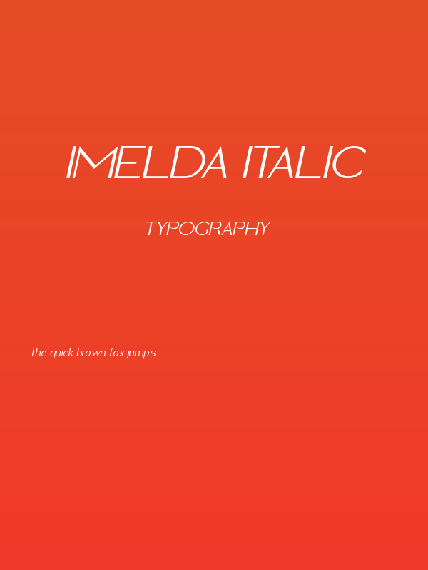 Imelda Italic Poster