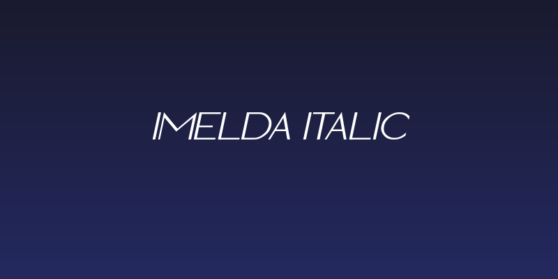 Imelda Italic Social Header