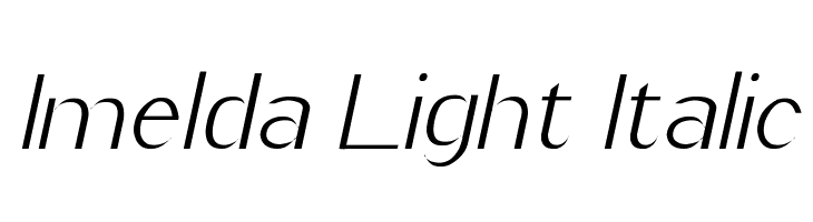 Imelda Light Italic  font caratteri gratis