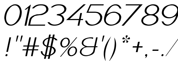 Imelda Light Italic Font OTHER CHARS