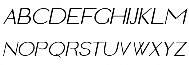 Imelda Light Italic 字体 大写