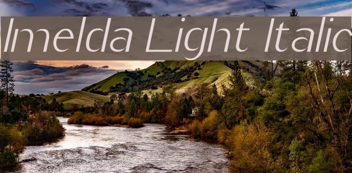 Imelda Light Italic Font examples