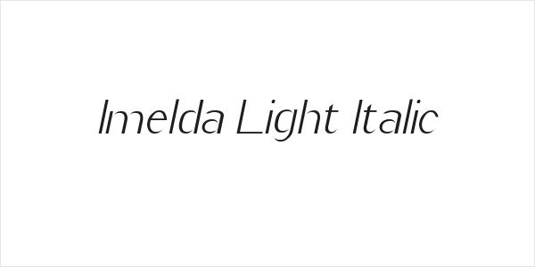 Imelda Light Italic Logo