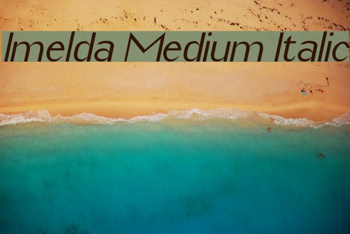 Imelda Medium Italic Font examples