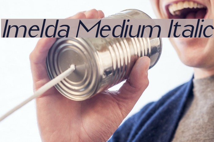 Imelda Medium Italic Font examples
