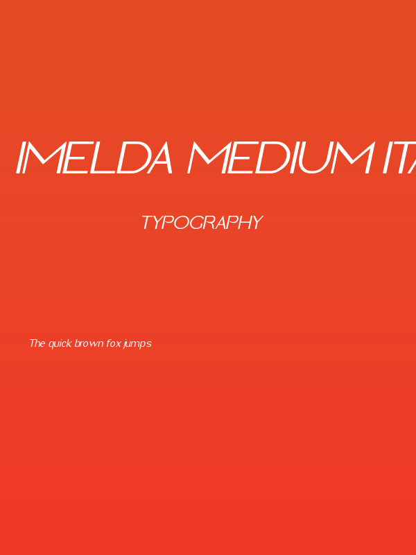 Imelda Medium Italic Poster