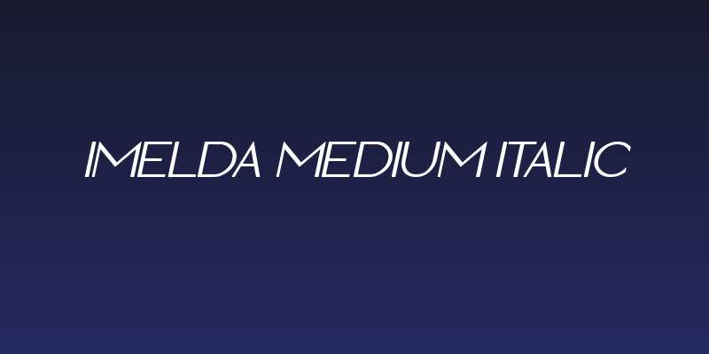 Imelda Medium Italic Social Header