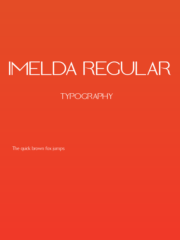 Imelda Regular Poster
