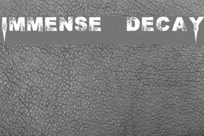 Immense decaY Font examples