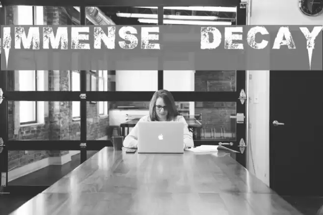 Immense decaY Font examples