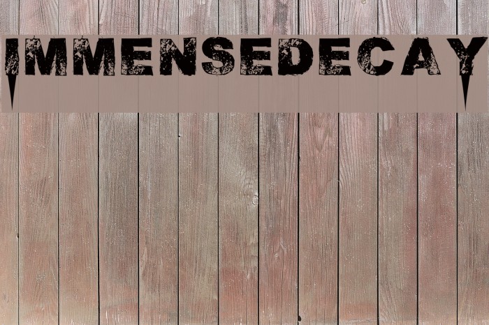 ImmensedecaY Font examples