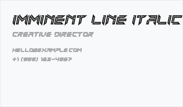 Imminent Line Italic Business Card