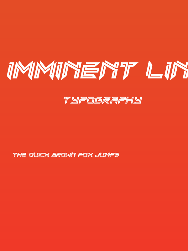 Imminent Line Italic Poster