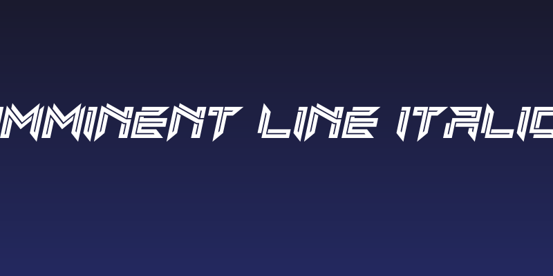 Imminent Line Italic Social Header
