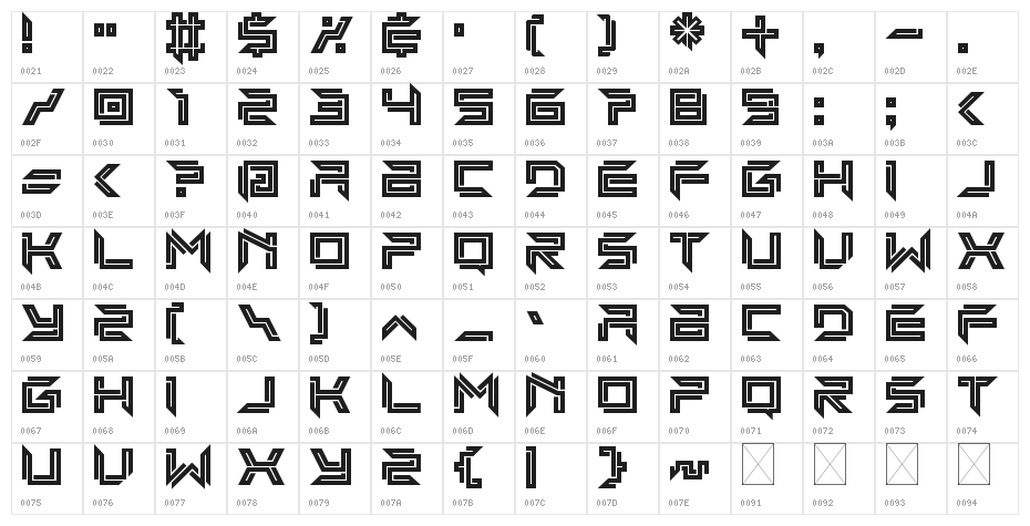 Imminent Line Regular Character Map