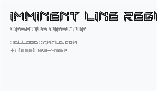 Imminent Line Regular Business Card