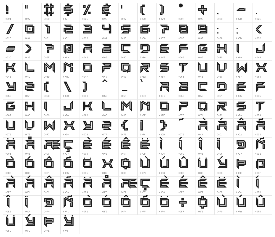 Imminent Line Character Map