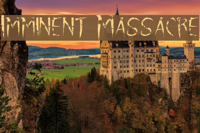 Imminent Massacre Font examples
