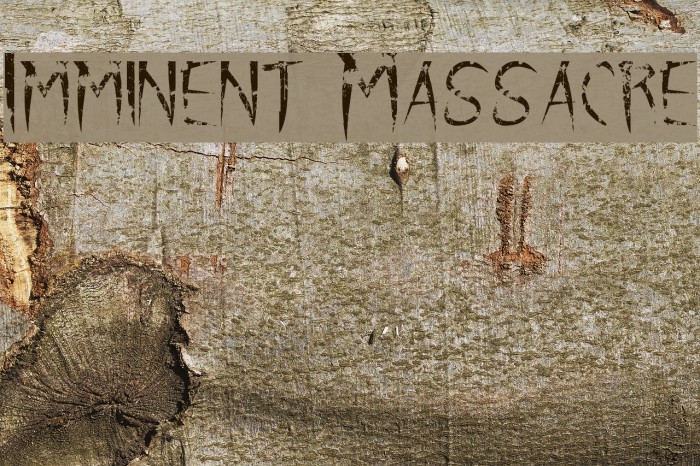 Imminent Massacre Font examples