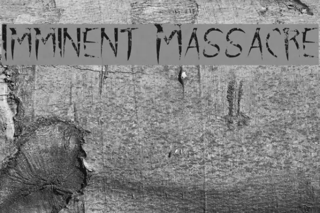 Imminent Massacre Schriftart examples