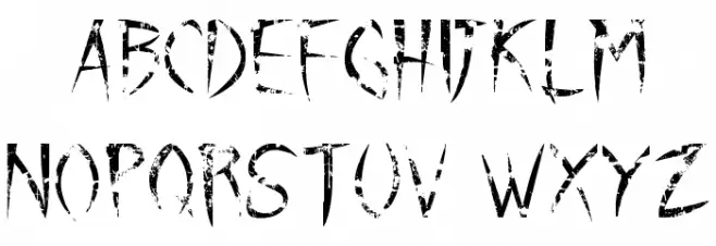 Imminent Massacre Schriftart Kleinbuchstaben