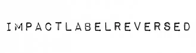 Impact Label Reversed  Frei Schriftart Herunterladen