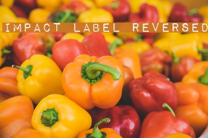 Impact Label Reversed Font examples