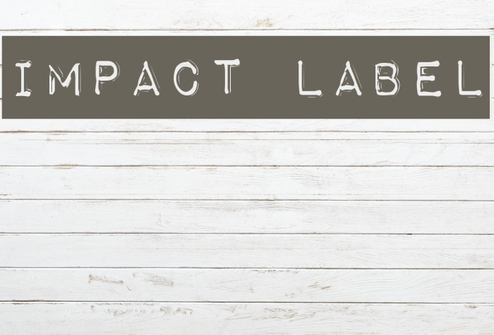impact label font
