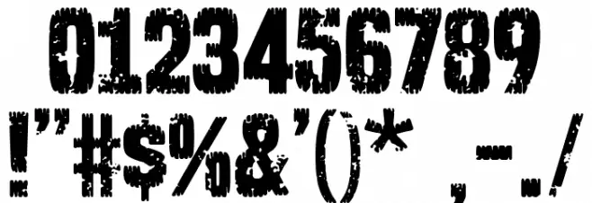 Impacto Final! Font OTHER CHARS