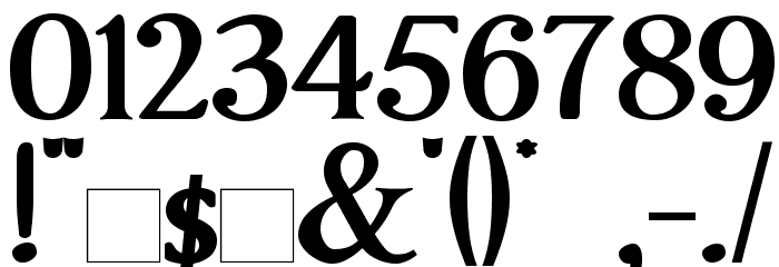 Imperator Bold Font OTHER CHARS