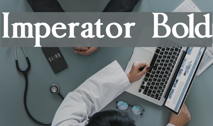 Imperator Bold Font examples