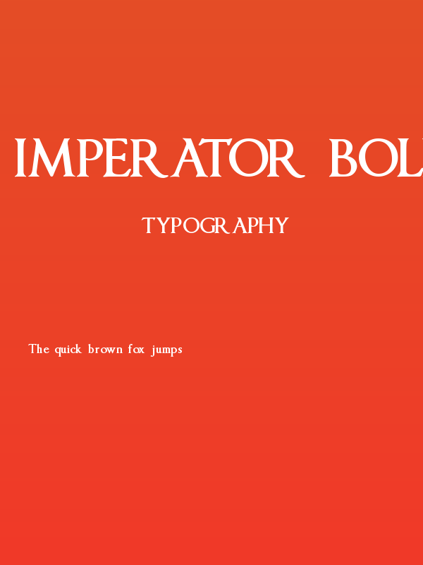 Imperator Bold Poster