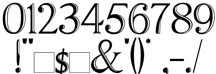 ImperatorBronze Font OTHER CHARS