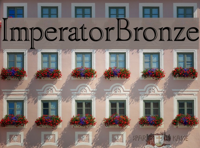 ImperatorBronze Font examples