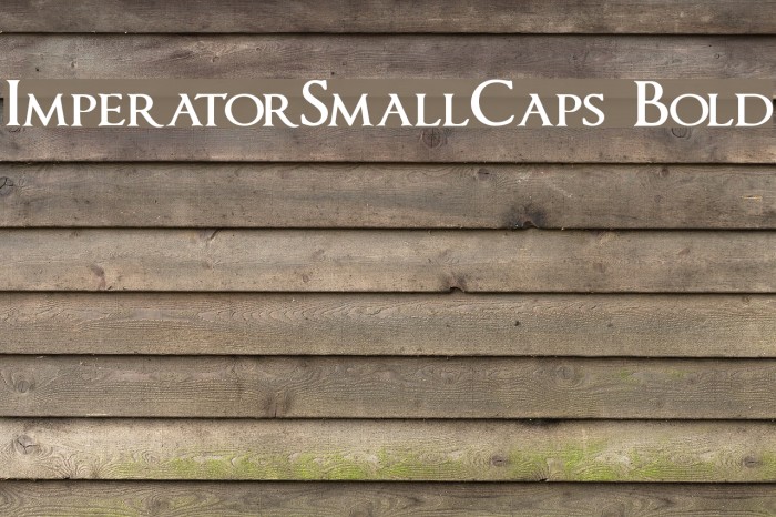 ImperatorSmallCaps Bold Font examples