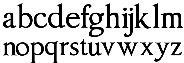 Imperator Font LOWERCASE