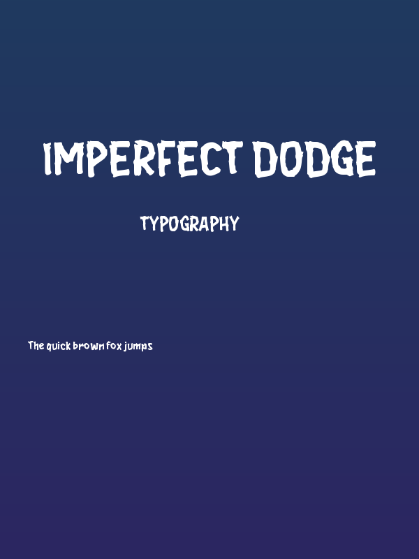 Imperfect Dodge Poster