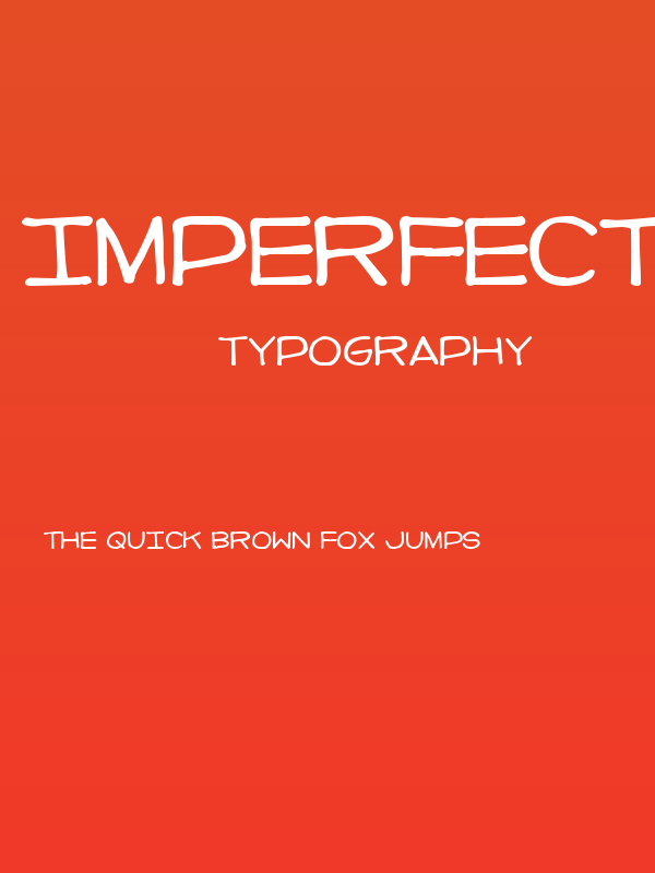 Imperfect font Poster
