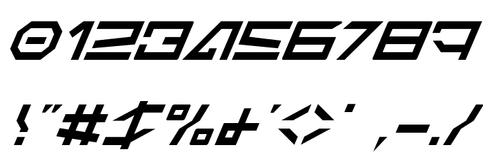 Imperial Code Italic Font OTHER CHARS