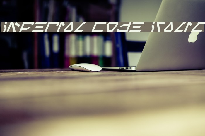 Imperial Code Italic Font examples
