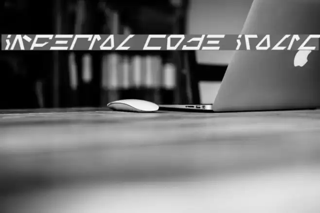 Imperial Code Italic Schriftart examples