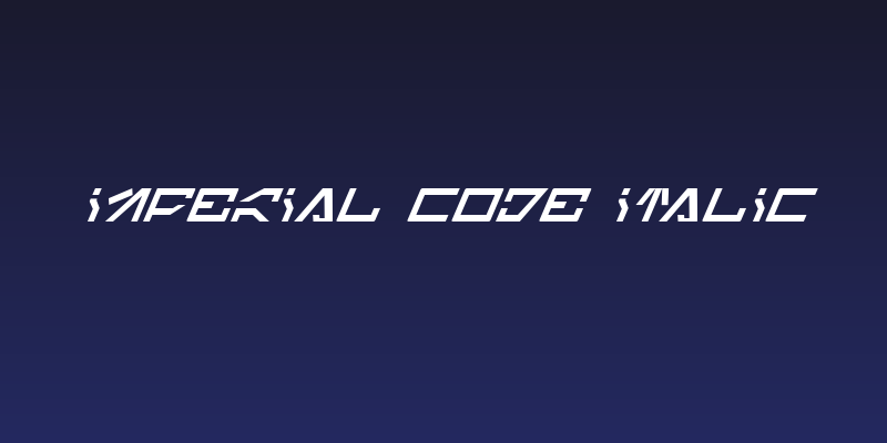Imperial Code Italic Social Header