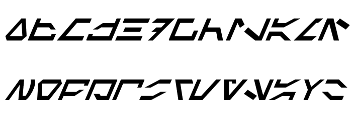 Imperial Code Italic Font LOWERCASE