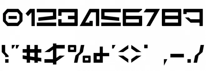 Imperial Code Font OTHER CHARS