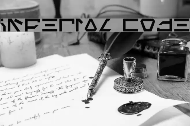 Imperial Code Font examples