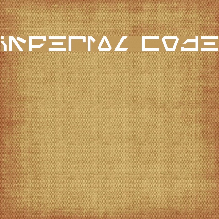 Imperial Code Font examples
