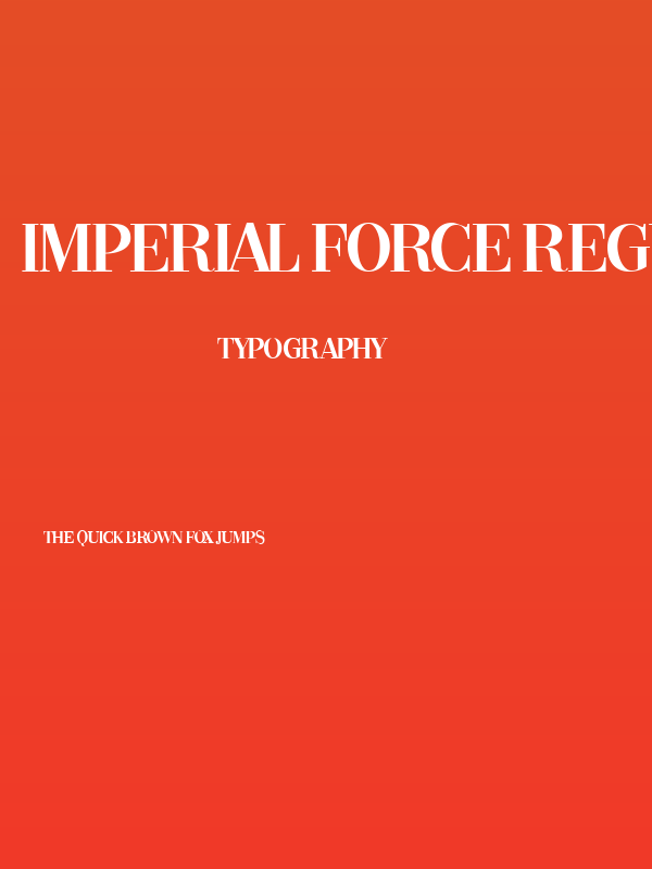 Imperial Force Regular Poster